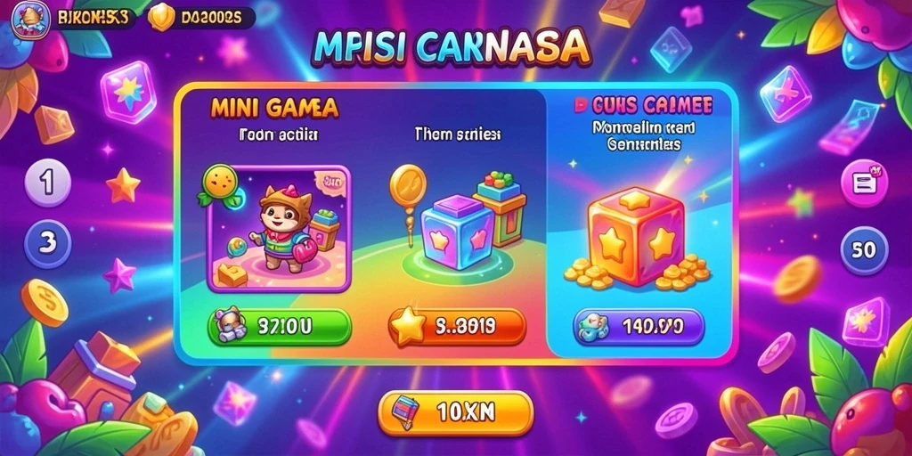 Screenshot dari mode multiplayer dengan pemain bersaing.